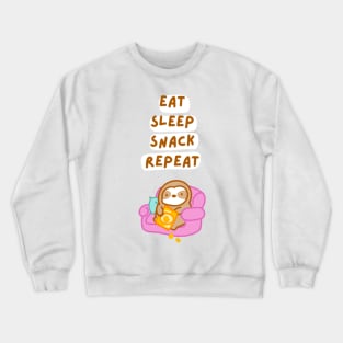 Eat Sleep Snack Repeat Sloth (Snack Ver.) Crewneck Sweatshirt